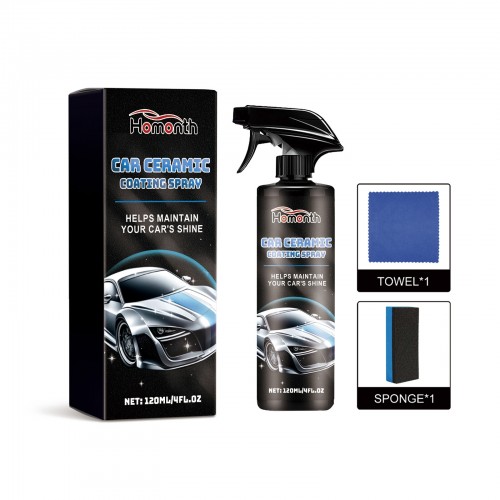 HOMONTH Car Ceramic Coating Spray Easily Removes Stubborn Stains & Dust 120ml